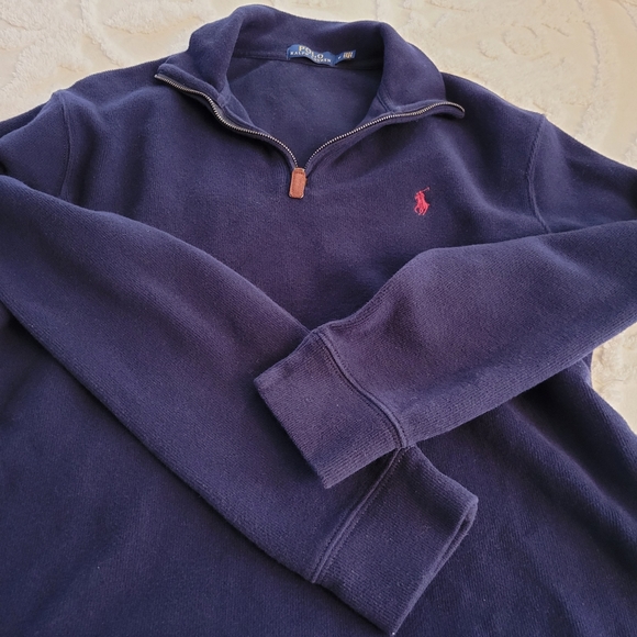 Blue Polo Ralph Lauren 1/4 Zip Long Sleeve - Picture 6 of 9